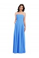 Comprar Azul Verde pavo real Trompeta Sin tirantes Crepé Elástico Largo Vestidos de dama de honor / Vestidos de fiesta