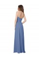 Comprar Azul Windsor línea A Sin tirantes Gasa Largo Vestidos de dama de honor