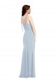 Comprar Azul cielo claro Trompeta Sin tirantes Crepé Elástico Largo Vestidos de dama de honor / Vestidos de fiesta