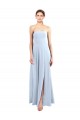 Comprar Azul cielo claro línea A Sin tirantes Gasa Largo Vestidos de dama de honor