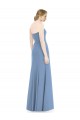 Comprar Azul polvoriento Sirena Cuello de Corazón Sin tirantes Gasa Largo Vestidos de dama de honor
