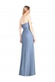 Comprar Azul polvoriento Trompeta Sin tirantes Gasa Largo Vestidos de dama de honor