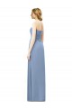 Comprar Azul polvoriento línea A Sin tirantes Gasa Largo Vestidos de dama de honor