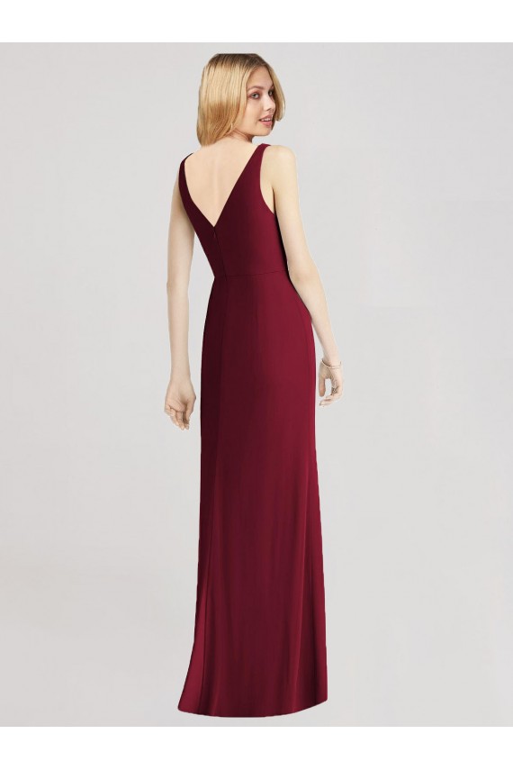 Comprar Azul real Sirena Cuello de Corazón Sin tirantes Gasa Largo Vestidos de dama de honor