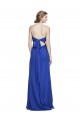 Comprar Azul real línea A Cuello de Corazón Gasa Largo Vestidos de dama de honor