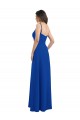 Comprar Azul real línea A Un Hombre Gasa Largo Vestidos de dama de honor