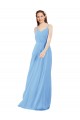 Comprar Bígaro Cubierta Cuello en V Gasa Largo Vestidos de dama de honor