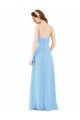 Comprar Bígaro Cubierta Cuello en V Gasa Largo Vestidos de dama de honor