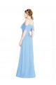 Comprar Bígaro línea A Halter Gasa Largo Vestidos de dama de honor