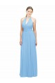 Comprar Bígaro línea A Halter Gasa Largo Vestidos de dama de honor