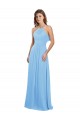 Comprar Bígaro línea A Halter Gasa Largo Vestidos de dama de honor