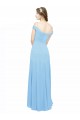 Comprar Bígaro línea A Hombros Descubiertos Tirantes espagueti Gasa Largo Vestidos de dama de honor