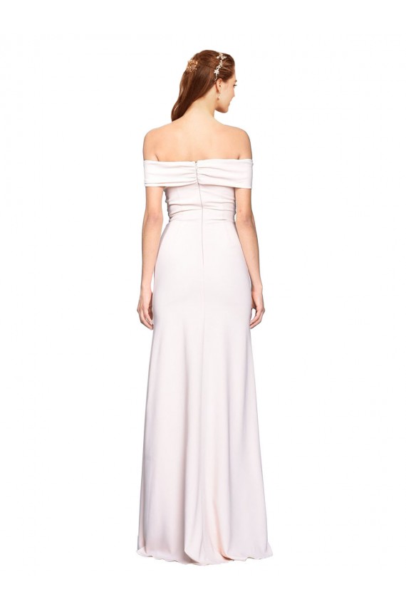 Comprar Blanco Sirena Hombros Descubiertos Crepé Elástico Largo Formales Vestidos de dama de honor / Vestidos de fiesta
