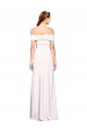 Comprar Blanco Sirena Hombros Descubiertos Crepé Elástico Largo Formales Vestidos de dama de honor / Vestidos de fiesta