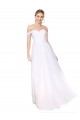 Comprar Blanco línea A Hombros Descubiertos Gasa Largo Formales Vestidos de dama de honor / Vestidos de fiesta