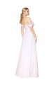 Comprar Blanco línea A Hombros Descubiertos Gasa Largo Formales Vestidos de dama de honor / Vestidos de fiesta