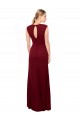 Comprar Borgoña Sirena Cuello en V Cuello Alto Gasa Largo Vestidos de dama de honor / Vestidos de fiesta
