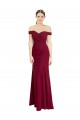 Comprar Borgoña Sirena Hombros Descubiertos Gasa Largo Vestidos de dama de honor / Vestidos de fiesta