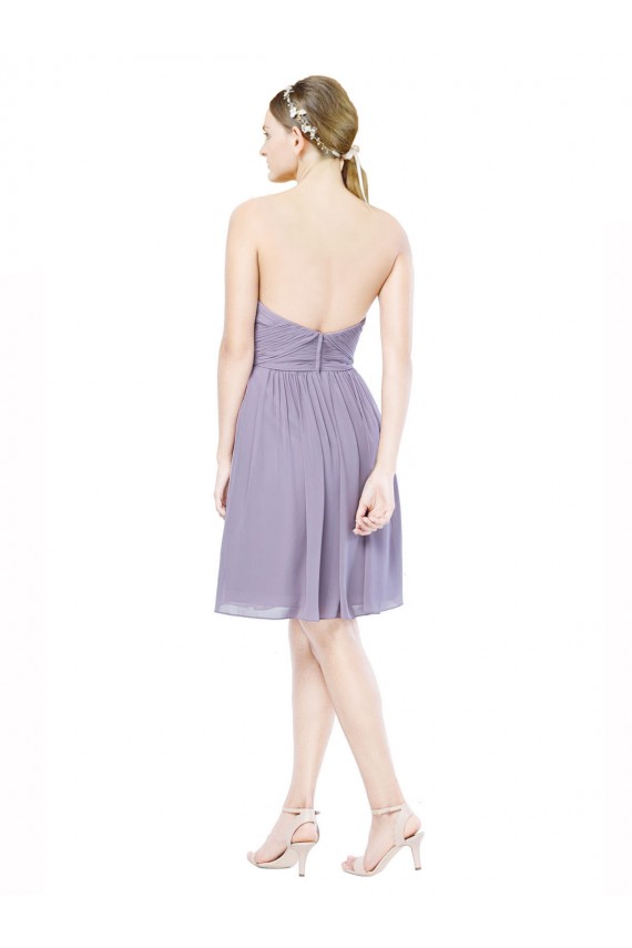 Comprar Borgoña línea A Cuello de Corazón Gasa Corto Vestidos de dama de honor / Vestidos de cóctel / Vestidos para homecoming
