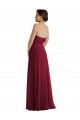 Comprar Borgoña línea A Sin tirantes Gasa Largo Formales Vestidos de dama de honor / Vestidos de noche