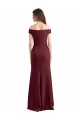 Comprar Borgoña oscuro Cubierta Hombros Descubiertos Crepé Elástico Largo Vestidos de dama de honor / Vestidos de fiesta