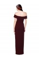 Comprar Borgoña oscuro Sirena Hombros Descubiertos Crepé Elástico Largo Formales Vestidos de dama de honor / Vestidos de fiesta