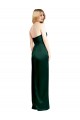 Comprar Cazador Verde línea A Cucharón Sin tirantes Satén elástico Largo Formales Vestidos de dama de honor / Vestidos de fiesta