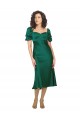 Comprar Cazador Verde línea A Cuello de Corazón Midi Satén sedoso Corto Formales Vestidos de dama de honor / Vestidos de fiesta