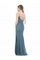 Comprar Cubierta Tirantes espagueti Cuello en V Encaje Largo Vestidos de dama de honor