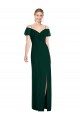Comprar Evergreen Trompeta Tirantes espagueti Gasa Largo Vestidos de dama de honor