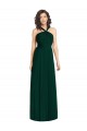 Comprar Evergreen línea A Halter Gasa Largo Vestidos de dama de honor