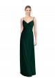 Comprar Evergreen línea A Tirantes espagueti Cuello en V Gasa Largo Vestidos de dama de honor