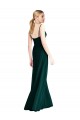 Comprar Evergreen línea A Tirantes espagueti Cuello en V Gasa Largo Vestidos de dama de honor