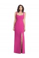 Comprar Fucsia Trompeta Cuadrado Crepé Elástico Largo Vestidos de dama de honor / Vestidos de fiesta