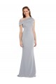Comprar Gris 24 Sirena Un Hombre Crepé Elástico Largo Formales Vestidos de dama de honor / Vestidos de fiesta