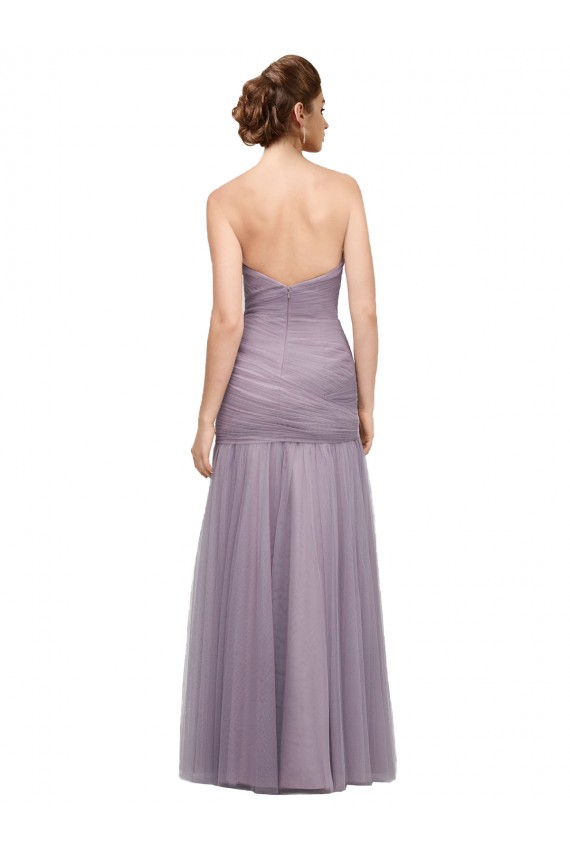 Comprar Heather Sirena Cuello de Corazón Tul Largo Vestidos de dama de honor