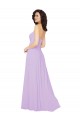 Comprar Lila línea A Cuello de Corazón Sin tirantes Gasa Largo Vestidos de dama de honor
