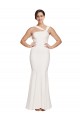 Comprar Marfil Cubierta Cuadrado Crepé Elástico Largo Formales Vestidos de dama de honor / Vestidos de fiesta