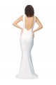 Comprar Marfil Cubierta Cuello Alto Crepé Elástico Largo Formales Vestidos de dama de honor / Vestidos de fiesta