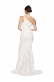 Comprar Marfil Cubierta Un Hombre Sin tirantes Barrer tren Crepé Elástico Largo Vestidos de dama de honor / Vestidos de fiesta