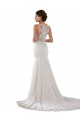 Comprar Marfil Sirena Cuello de Corazón Barrer tren Encaje Crepé Elástico Vestidos de novia