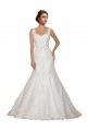 Comprar Marfil Sirena Cuello en V Cola capilla Encaje Vestidos de novia
