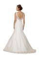 Comprar Marfil Sirena Cuello en V Cola capilla Encaje Vestidos de novia