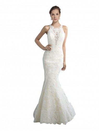 Comprar Marfil Sirena Ilusión Cola capilla Tul Playa Vestidos de novia