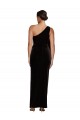 Comprar Negro Cubierta Un Hombre Terciopelo Elástico Largo Formales Vestidos de dama de honor / Vestidos de fiesta
