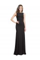 Comprar Negro Sirena Barco Crepé Elástico Largo Vestidos de dama de honor / Vestidos de fiesta
