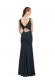 Comprar Negro Sirena Barco Crepé Elástico Largo Vestidos de dama de honor / Vestidos de fiesta
