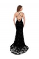 Comprar Negro Sirena Cuello Alto Encaje Largo Formales Vestidos de dama de honor / Vestidos de fiesta