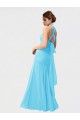 Comprar Negro Sirena Halter Gasa Largo Vestidos de dama de honor