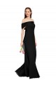 Comprar Negro Sirena Hombros Descubiertos Gasa Largo Vestidos de dama de honor / Vestidos de fiesta